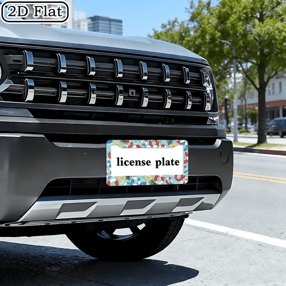 12X6Inchof Lifebuoy Design License Plate Holder, Unique License Plate Frame, Distinctive License Plate Holder, Fun License Plate Frame, Front Car License Plate Accessory, Universal License Plate