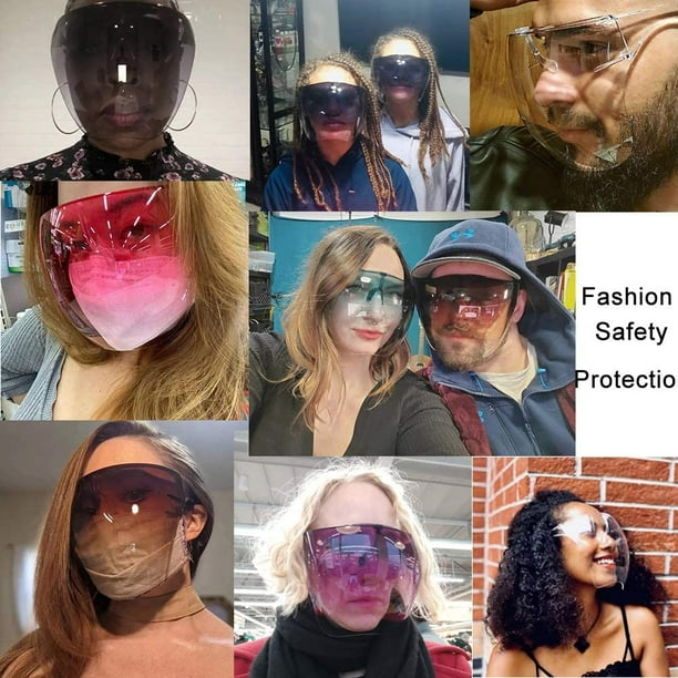 Gafas de sol transparentes de gran tamano con parte superior plana visera para el sol gafas para hombre visera para el sol UV400 naranja ER Walmart en linea