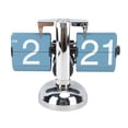 thumbnail image 1 of Mechanical Flip Desk Clock, 304 Stainless Steel European Style Retro Digital Flip Down Clock 12 Hours Auto Mechanical Internal Gear Operated Clock for Home Office, 1 of 7
