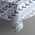 thumbnail image 3 of Blue Striped Geometric Pattern Rectangle Tablecloth 60"x84",Waterproof Polyester Rectangle Table Cloth, Wipeable Spillproof Polyester Tablecloth for Dining, Camping, Indoor and Outdoor, 3 of 5