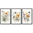 thumbnail image 6 of 16x24in Black Framed Flower Wall Decor Colorful Floral Wall Hanging Decor for Office Dining Room Hallway Botanical Pictures Framed Canvas Wall Art, 6 of 8