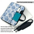 thumbnail image 3 of YFYANG 13 inch Universal Laptop Bag Oxford Cloth Laptop Sleeve, Multi-functional Vintage Blue Watercolor Flower Notebook Computer Messenger Bag Handbag, 3 of 8
