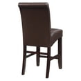 thumbnail image 4 of OSP Home Furnishings 24" Parsons Barstool in Cocoa Faux Leather with Medium Espresso Wood Legs, 4 of 7