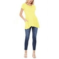 thumbnail image 4 of Women's A-Line Short Sleeve Relaxed Fit Round Neck Solid Tunic Top with Pockets, 4 of 4