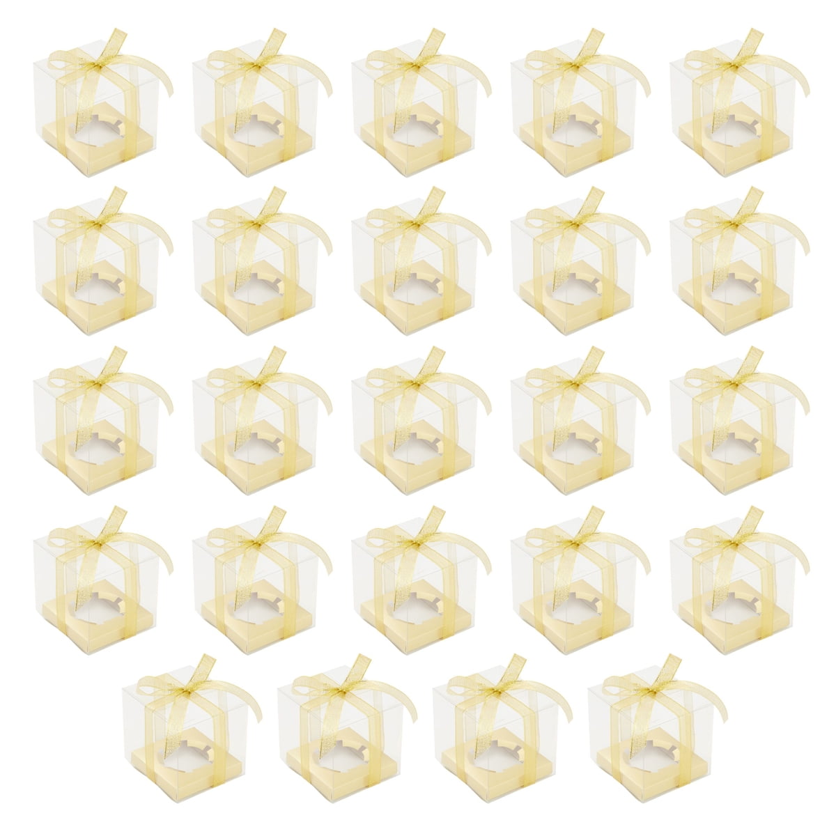 50 x Cupcake Box Clear Window 24 Hole Muffin Wedding Favour Party Bomboniere 