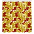 thumbnail image 3 of Ambesonne Rowan Shower Curtain, Juicy Ripe Fruits Leafage, 69"Wx84"L, Vermilion Mustard and White, 3 of 3