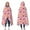 Pink Cartoon Dinosaurs-3, variant on Wearable Blanket,Pink Cartoon Dinosaurs Clouds Palm Trees Pattern Hooded Wearable Flannel Blanket for Adults & Teens,Winter Poncho Shawl Wrap Cape Cozy Anti-Pill,50"x60"
