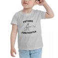 thumbnail image 3 of Future Firefighter Funny Toddler T-Shirts for Boys Girls (Gray, 2T), 3 of 5