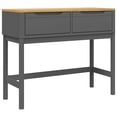 thumbnail image 3 of vidaXL Console Table FLORO Gray 35.2"x14.4"x28.7" Solid Wood Pine, 3 of 28