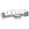 thumbnail image 4 of vidaXL 7 Piece Garden Lounge Set with Cushions Poly Rattan Black, 4 of 5