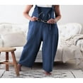 thumbnail image 4 of EIMELI Salopette Décontractée pour Femmes Combinaison Pantalon en Lin Jambes Larges, 4 of 5