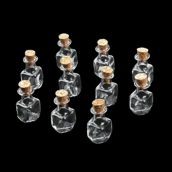 COSMOBETTY 10Pcs Small Glass Bottles with Corks Wish Bottle for Diy and Gifting Ideas