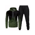 thumbnail image 1 of Daeful Sweatsuit Two Pieces Tracksuit Long Sleeve Jogger Set Men Lounge Active 2 Pcs Pullover Army Green Black L, 1 of 2