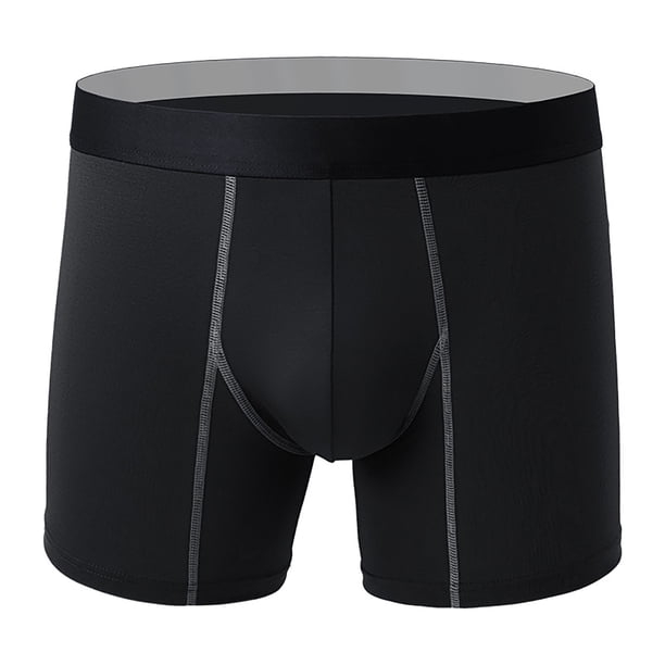 Pantalones Casuales de la Cintura Media Ropa Interior de Ángulo Plano de Color Sólido 94% Viscosa 6% Spandex, Pantalones de Cuatro Esquinas para Deportes Y Ocio