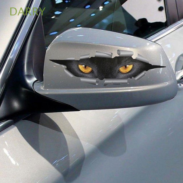 DARRY Cat Eye Cat Eye Sticker Decoration Peeking Car Sticker 3D Eyes Waterproof Personalized Black Funny Auto Accessories/Multicolor huangjie unisex