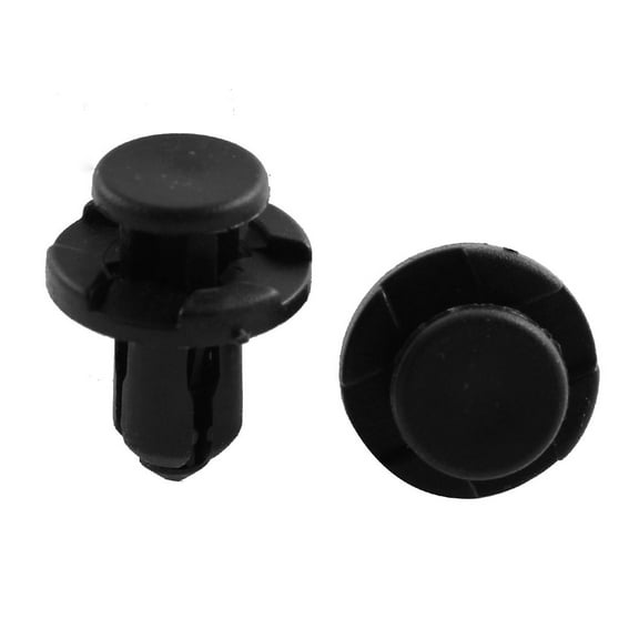 Unique Bargains 9mm Hole Dia Black Plastic Splash Guard Fastener Rivet Clips 50 Pcs