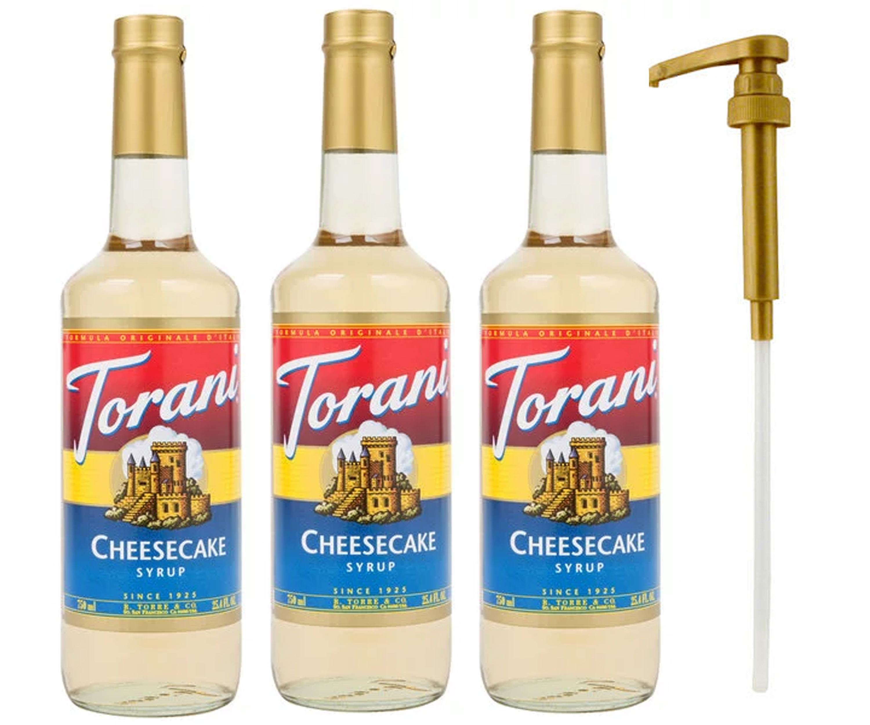 Torani Cheesecake Syrup 25.4 Ounce Pack of 3 for Coffee, Tea and