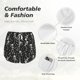 thumbnail image 4 of Balery Retro Skeleton Dancing On Halloween Party Pantalones cortos deportivos para mujer con forro y dos bolsillos, elásticos, para entrenamiento, gimnasio, yoga-Medium, 4 of 7
