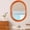 Orange, variant on Oval Wood Framed Wall Mirror Creative Bathroom Wall Mounted Mirror Decor Bagel Shaped Mirror for Bathroon Bedroom