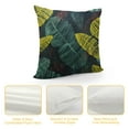 thumbnail image 4 of JRXY  Lumbar Pillow Covers Colorful Plants Leaves Printing Decorative Dark Green Soft Throw Pillow Covers with Tassels Cushion Covers for Sofa Couch Living Room Bed White, 4 of 5