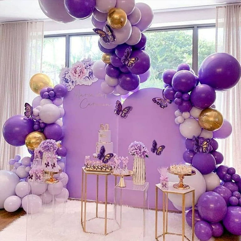 70Pcs/lot Macaron Purple Balloons Garland Pastel Lilac Violet
