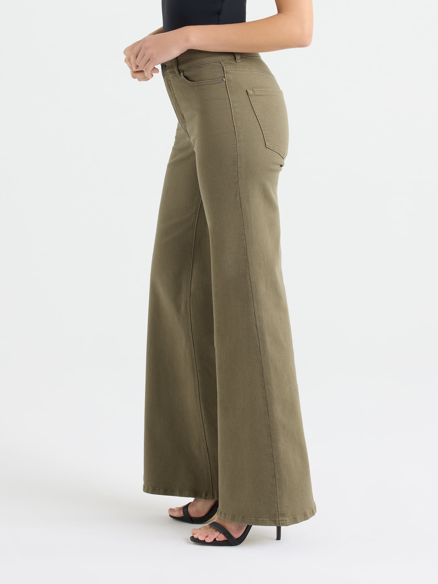 Sofia by Sofia Vergara Women's and Women's Plus Margot Wide Leg High Rise Jeans, 30.5" and 32.5" Inseams, Sizes 0-28