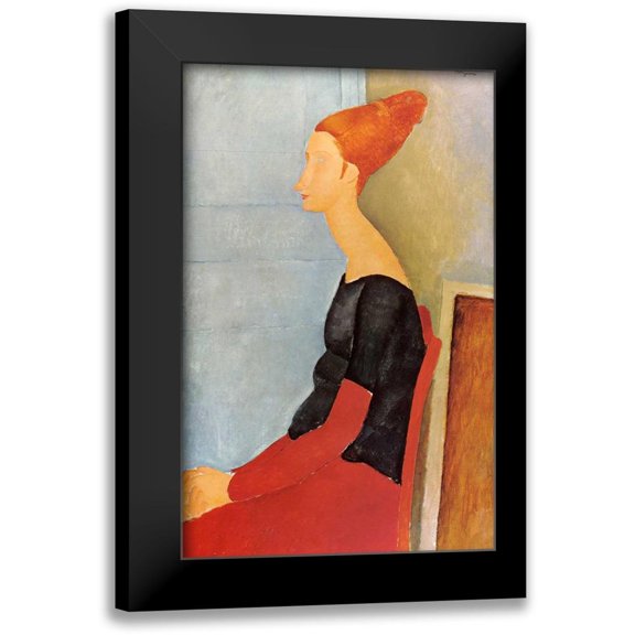 Modigliani, Amedeo 10x14 Black Modern Framed Museum Art Print Titled - Hebuterne X