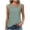 Green, variant on Fewfanhot Women's Solid Color Cut-Out Sleeveless Top, Unique Neckline with Buttons Casual Blouse for Summer and Evening