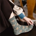thumbnail image 4 of Cute crew socks with floral pattern for women, teens, girls, cottagecore, ruffles, vintage, 4 of 7