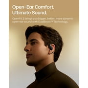 Shokz OpenFit 2 Open-Ear Headphones, Premium DualBoost™ Audio, Comfortable Earbuds with Soft Earhooks, 48H Playtime, IP55 Water-Resistant, USB-C Fast Charging, Black
