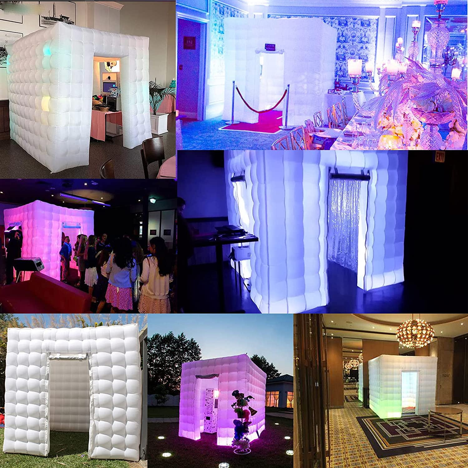 Urbanest Large Inflatable Photo Booth, Portable Booth with 2 Doors and Inner Air Blower - for Parties Weddings Anniversary Birthdays Parties (8.2 x 8.2ft) - Walmart.com
