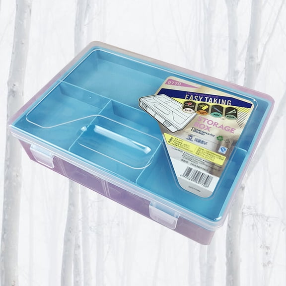 GETAJGHSD Plastic Double-Deck Craft Storage Box 23x6.5in for Organizing and Protecting Art and Drawing Supplies