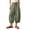 Army Green #024, variant on Linen Barrel Pants Women Plus Size Wide Leg Gauze Ruffle Trouser Casual Summer Baggy Boho Beach Vacation Pants, L