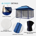 thumbnail image 3 of Meetleisure 11'x11' Pop Up Gazebo for Patios, Outdoor Canopy Tent with Sidewalls, Mosquito Netting, Pop Up Shelter for Wedding Party, Dark Blue, 3 of 13
