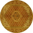 thumbnail image 1 of Ahgly Company Machine Washable Indoor Round Persian Yellow Traditional Area Rugs, 8' Round, 1 of 4