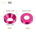 thumbnail image 2 of Unique Bargains Lot de 30 Rondelles de Comptoir M5 en Alliage d'Aluminium Anodisé, Rose, 2 of 4