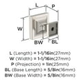 thumbnail image 4 of Amerock Pedestal 1-1/16 inch (27mm) Length Satin Nickel Cabinet Knob - 10 Pack, 4 of 5