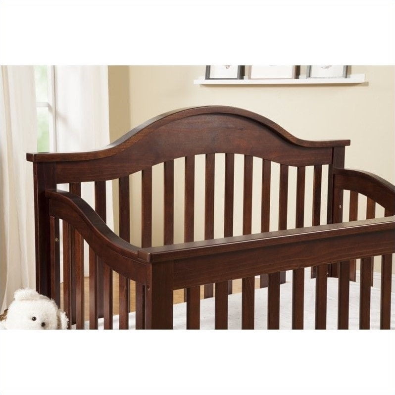 Davinci Jayden 4 In 1 Convertible Crib In Ebony With Crib Mattress