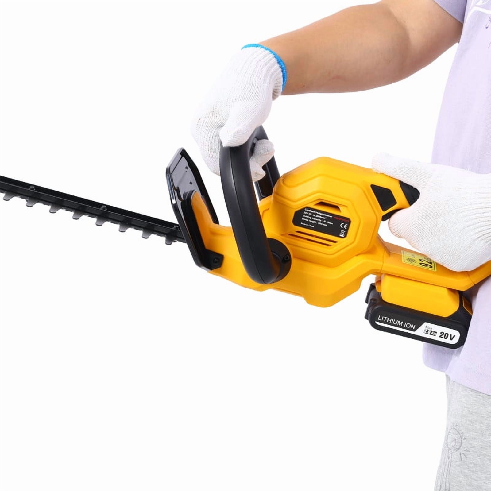 22 in. 20V Cordless Hedge Trimmer with Steel Blade, Reduced Vibration, Portable & Low Noise