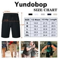 thumbnail image 6 of Yundobop Men's Linen Shorts Casual Classic Beach Shorts Elastic Waist Drawstring Summer Shorts White-2XL, 6 of 6