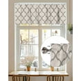thumbnail image 7 of Khaki Valances for Windows Vintage Farmhouse Abstract Linen Texture Valance Rod Pocket Light Filtering Short Window Treatments Curtains for Kitchen Bathroom Living Room Bedroom, 1 Panel, 42 x 18 Inch, 7 of 7