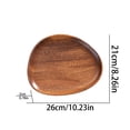 thumbnail image 3 of Natural Wooden Serving Tray, Irregular Wood Food Platter, Solid Wood Snack Serving Plate, Handmade Wooden Dessert Tray, Multi-purpose Wooden Display Board, Tea Coffee Serving Dish for Home Use, 3 of 5