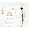 thumbnail image 5 of Inkdotpot 30 Fill In StyleBaby Shower Invitation Cards Confetti Gender Neutral Blank Invites, 5 of 6