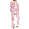 thumbnail image 4 of Lorytime Fall Pajamas Set Womens 2 Piece Christmas Tree Long Sleeved Crew Neck Tops Elastic Waist Pants Soft Sleepwear, 4 of 6
