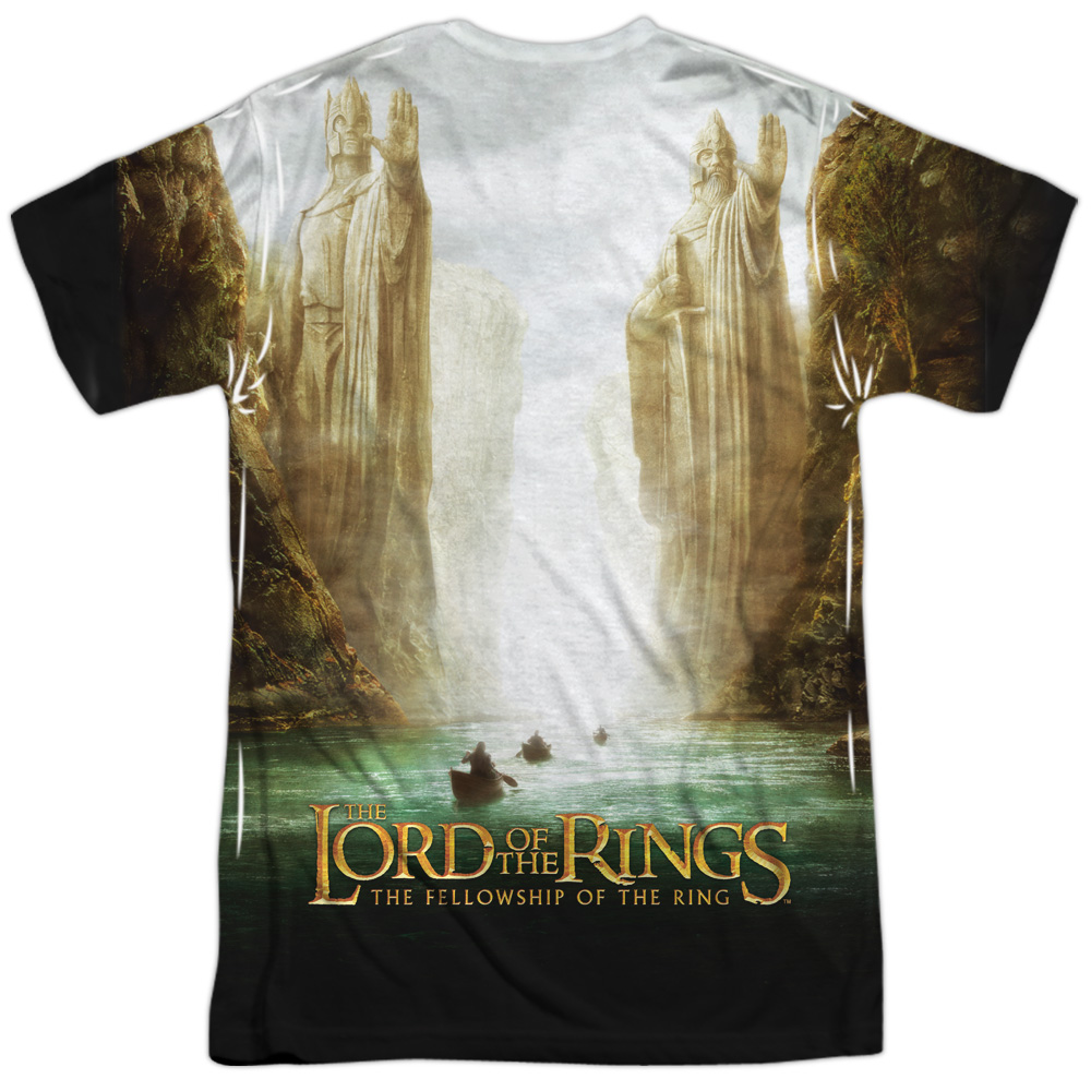 Lord of the Rings:Fellowship of the Ring Movie Poster Adult 2-Sided Print TShirt - image 2 of 3