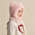 thumbnail image 5 of XIMIN Bear Ear Baby Girls Boys Winter Hat Toddler Knitted Ear Flaps Cute Stuffed Hood Scarf Beanies with Fleece Lining Fluffy Ski Snow Hat, 5 of 7