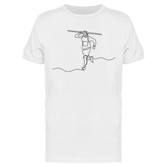 Female Javelin Athlete T-Shirt Men -Image by Shutterstock, Male Medium