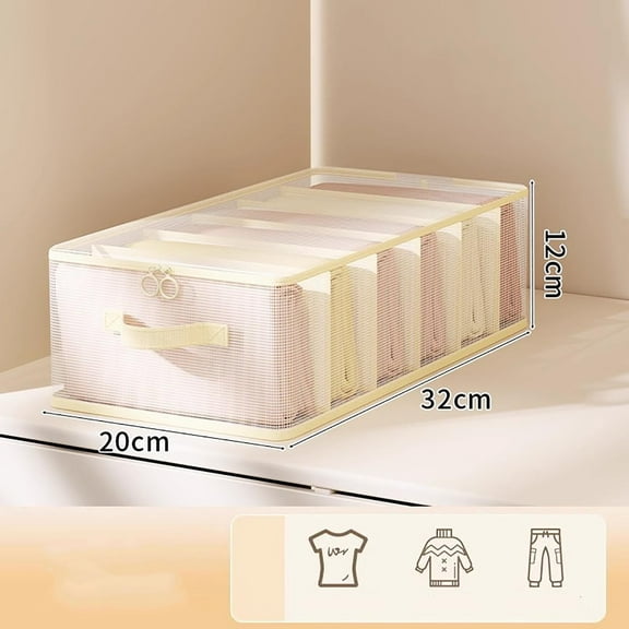Storage Bag Six Compartment Home Clothes Down Comforter Sorting Bag Divider Drawer Box Bag