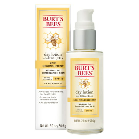 Burt's Bees Skin Nourishment Day Lotion with SPF 15 for Normal to Combination Skin, 2 (Best Drugstore Skin Care Products For Combination Skin)