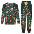thumbnail image 3 of Knitted Christmas Tree Men's Pajama Set Sleepwear Pjs Lightweight Long Sleeve Crewneck Shirts and Bottoms Soft Comfy Sleep Sets L, 3 of 5